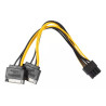 ADAPTADOR DOBLE SATA PCIe 8 PINES PARA VIDEO