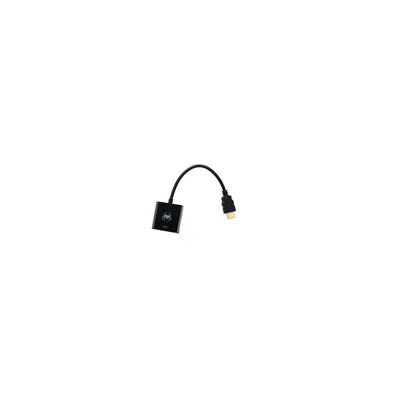 ADAPTADOR SPIDERTEC HDMI A VGA INCLUYE CABLE 3.5MM