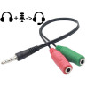 ADAPTADOR PS4 A AUDIFONO CON MICROFONO 3.5MM