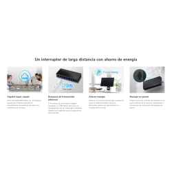 SWITCH CUDY 8 PUERTOS GIGABIT