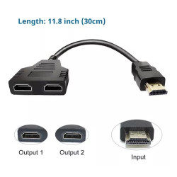 CONVERTIDOR HDMI MACHO A 2...