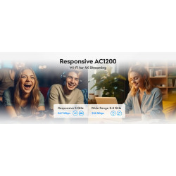 ROUTER CUDY AC1200 5 PUERTOS GIGABIT
