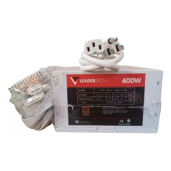 FUENTE DE PODER LEADERTECH 600W 80+ BRONZE
