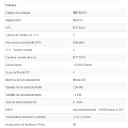 ROUTER MIKROTIK HEX 880 256MB 5 PUERTOS