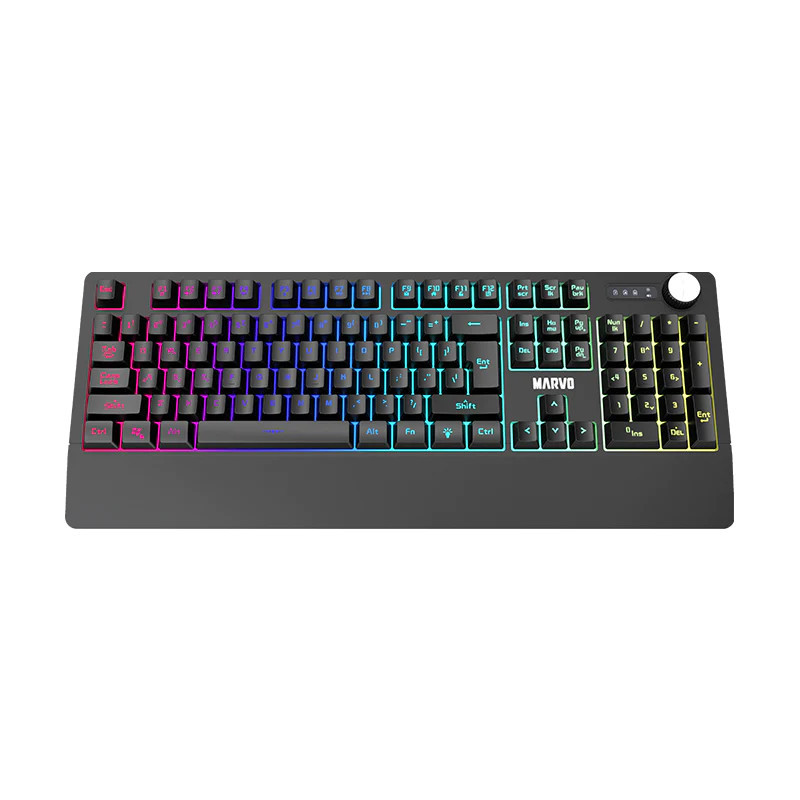 TECLADO MARVO K660 GAMING RGB DE MEMBRANA