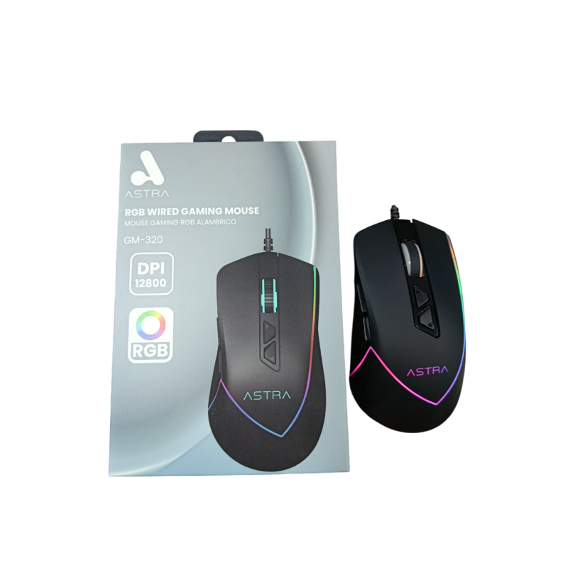 MOUSE GAMING ASTRA RGB ALAMBRICO USB 9 BOTONES