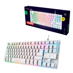 TECLADO TRUST RGB BLANCO MEMBRANA