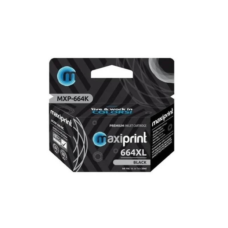 CARTUCHO MAXIPRINT 664 HP NEGRO