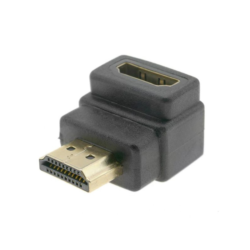ADAPTADOR HDMI HEMBRA/MACHO 90 GRADOS