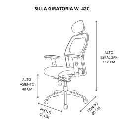 SILLA GIRATORIA W-42C  Novo Palermo