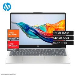 LAPTOP HP AMD RYZEN 5 7520U / DDR5 16GB / 512GB / 15,6 PULGADAS / WINDOWS 10