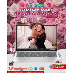 LAPTOP HP AMD RYZEN 5 7520U...