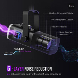 MICROFONO FIFINE AM8 STREAMIG RGB XLR/USB