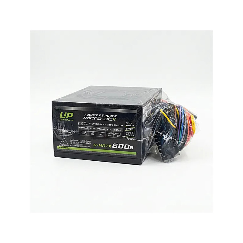 FUENTE DE PODER MICRO ATX SLIM 600 WATS