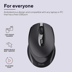 MOUSE TRUST ZAYA INALAMBRICO RECARGABLE